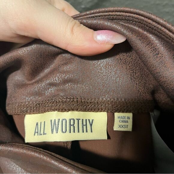 All Worthy Hunter McGrady The Ultimate Tall Faux Leather Leggings - Picture 7 of 12